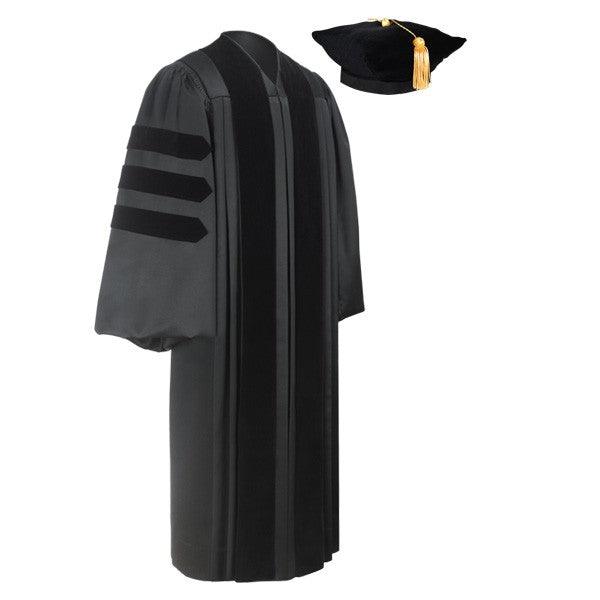 Deluxe Doctorate Tam & Gown Package - Graduation Gown 