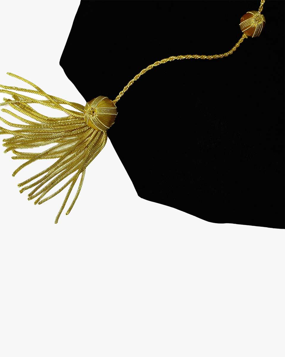 Black Deluxe Doctorate Tam – 4-6-8 Sided Available - Graduation Gown 