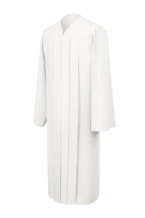 Matte White Junior High/Middle School Gown - Graduation Gown 