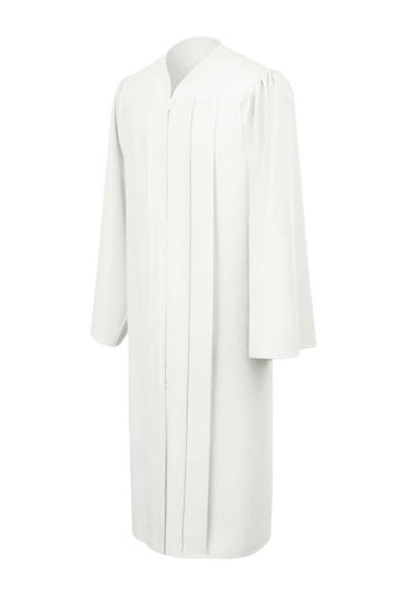 Matte White Bachelors Gown - Graduation Gown 