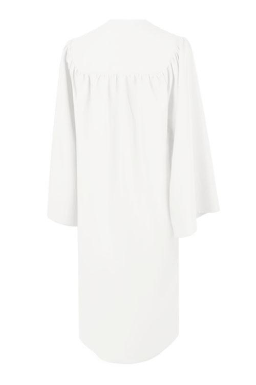 Matte White Bachelors Academic Gown - Graduation Gown 
