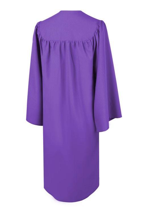 Matte Purple High School Gown - Graduation Gown 