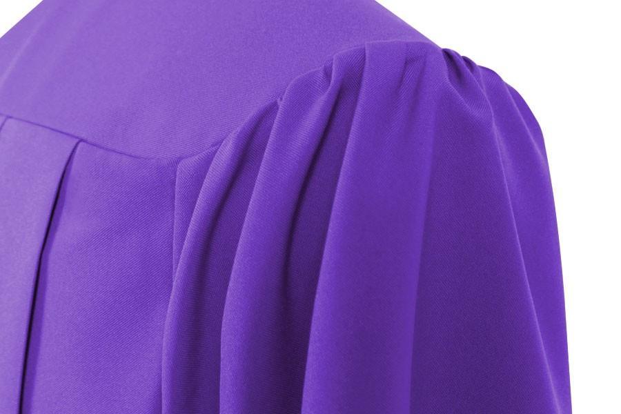 Matte Purple High School Gown - Graduation Gown 