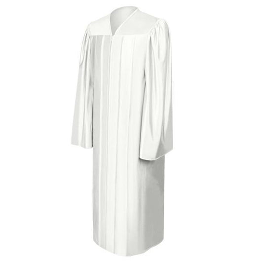 Shiny White Elementary Gown - Graduation Gown 