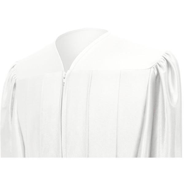 Shiny White Bachelors Academic Gown - Graduation Gown 