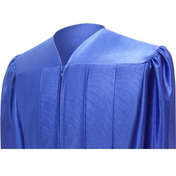 Shiny Royal Blue High School Gown - Graduation Gown 