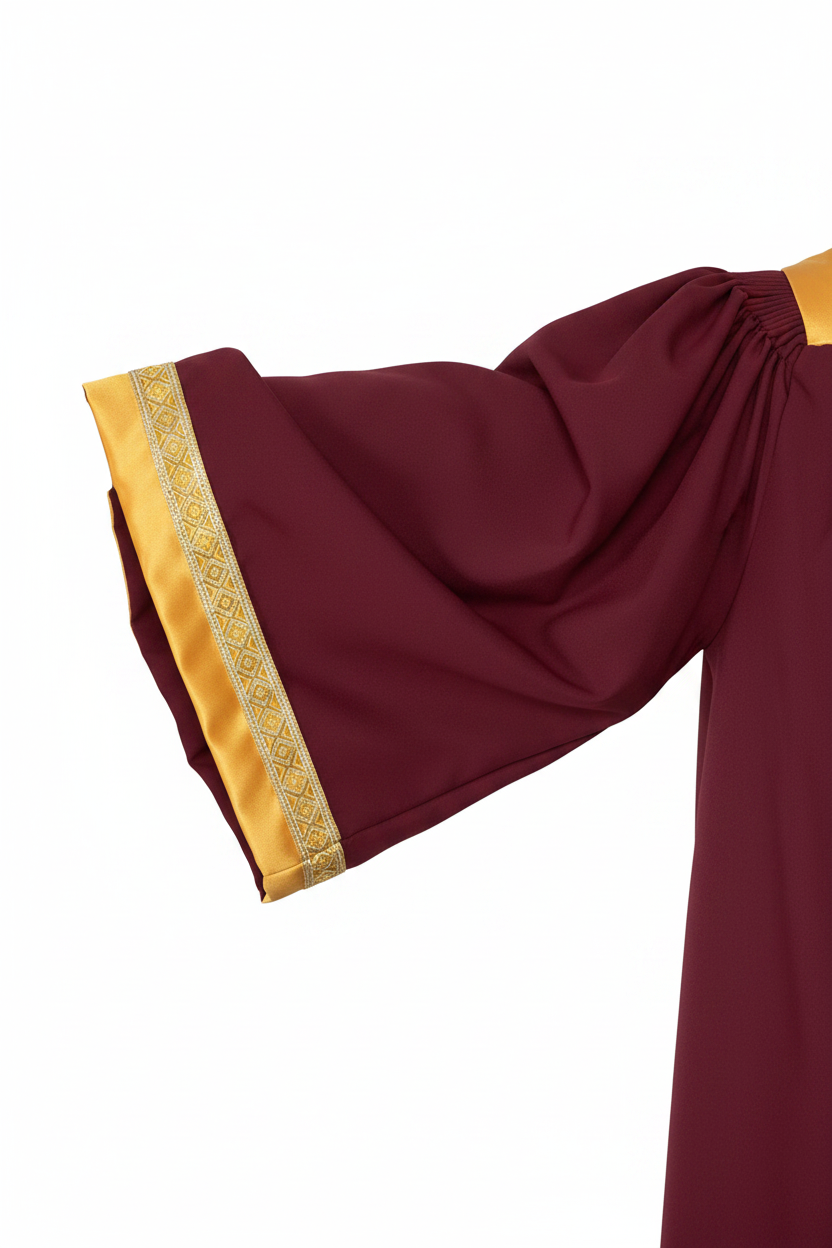 Premium Golden Yoke Lantern Sleeve Choir Robe - Graduation Seller