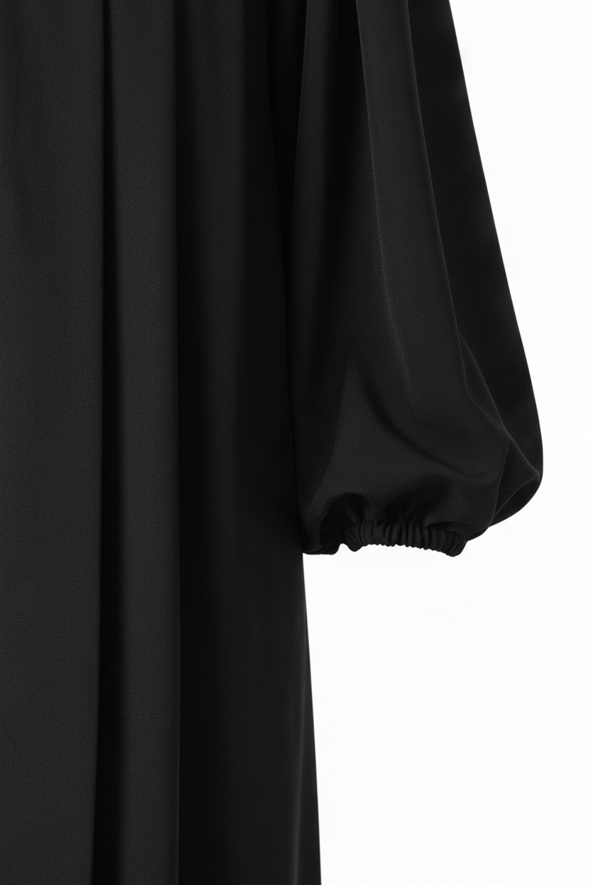 Matte Black Clergy & Choir Robe with Elastic Cuffs - Graduation Seller