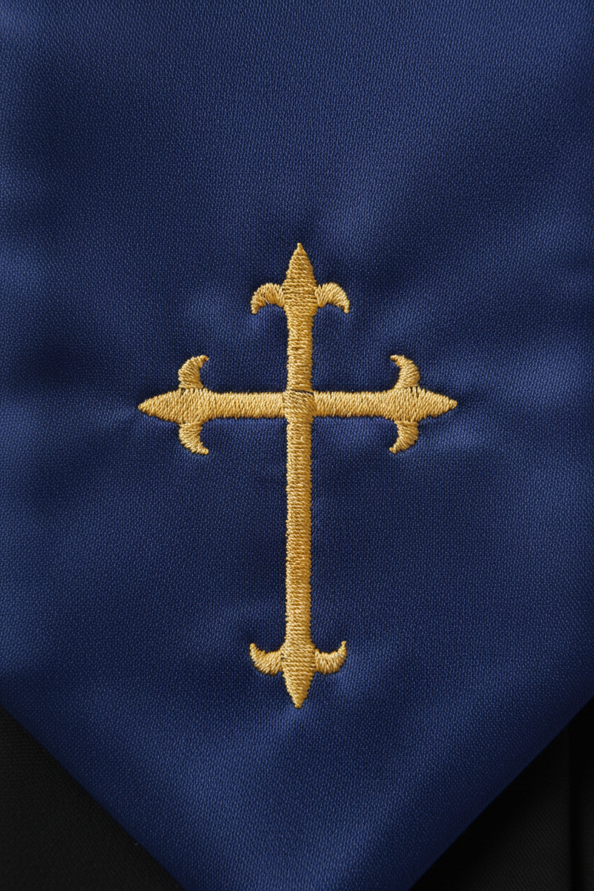 Embroidered Cross Clergy Choir Stole | Wedding & Graduation Honor Stole - Graduation Seller