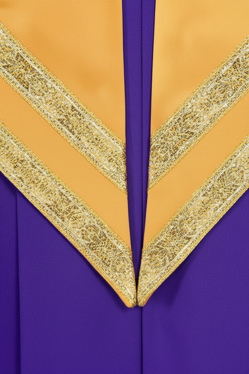 Premium Golden Yoke Lantern Sleeve Choir Robe - Graduation Seller