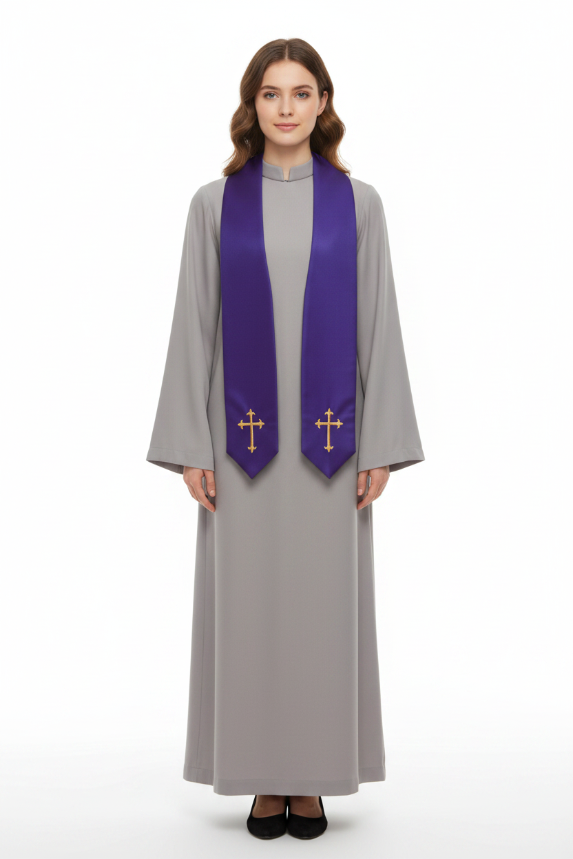 Embroidered Cross Clergy Choir Stole | Wedding & Graduation Honor Stole - Graduation Seller