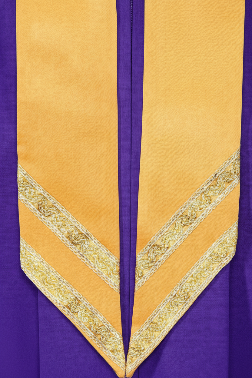 Premium Golden Yoke Lantern Sleeve Choir Robe - Graduation Seller