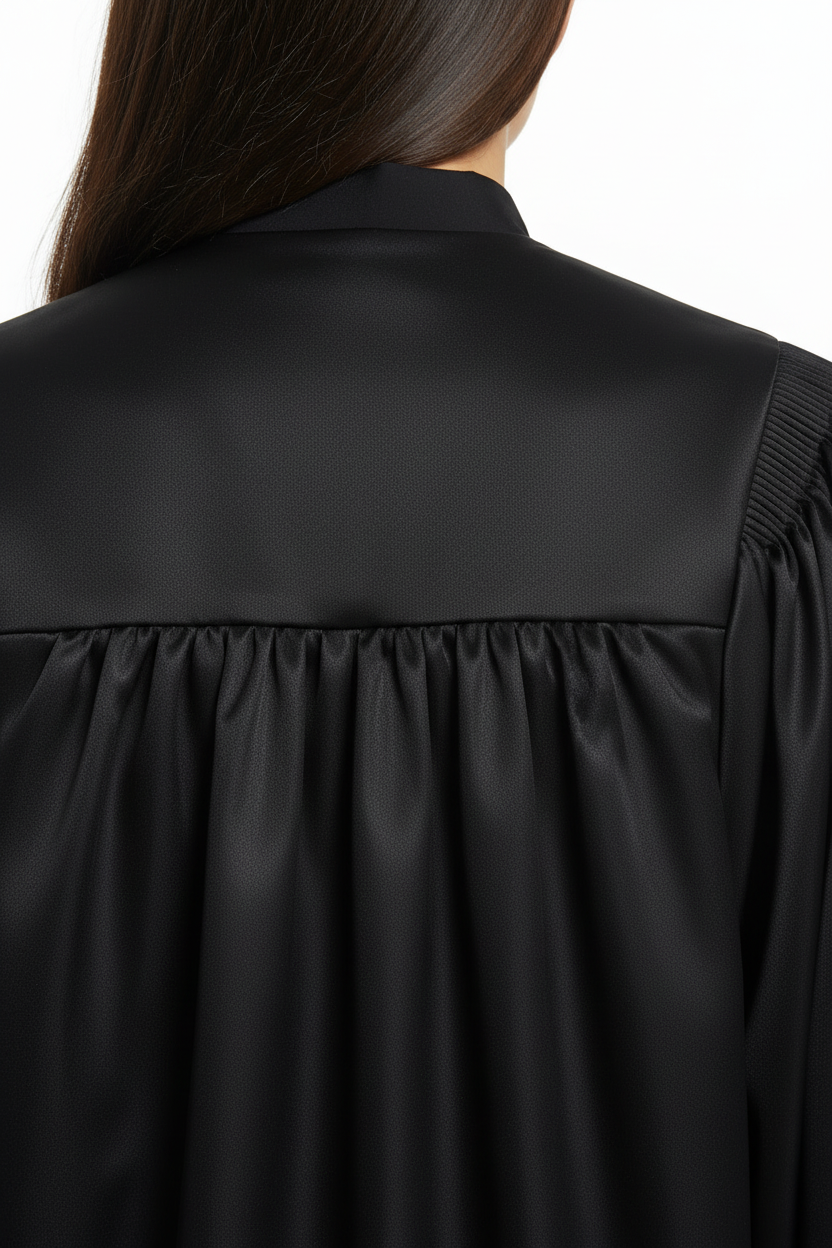 Unisex Clergy Choir Robe | Black with Gold Patterned Trim | Custom Logo Supported | Stage Performance Cosplay | M-XXXL | 1100g - Graduation Seller