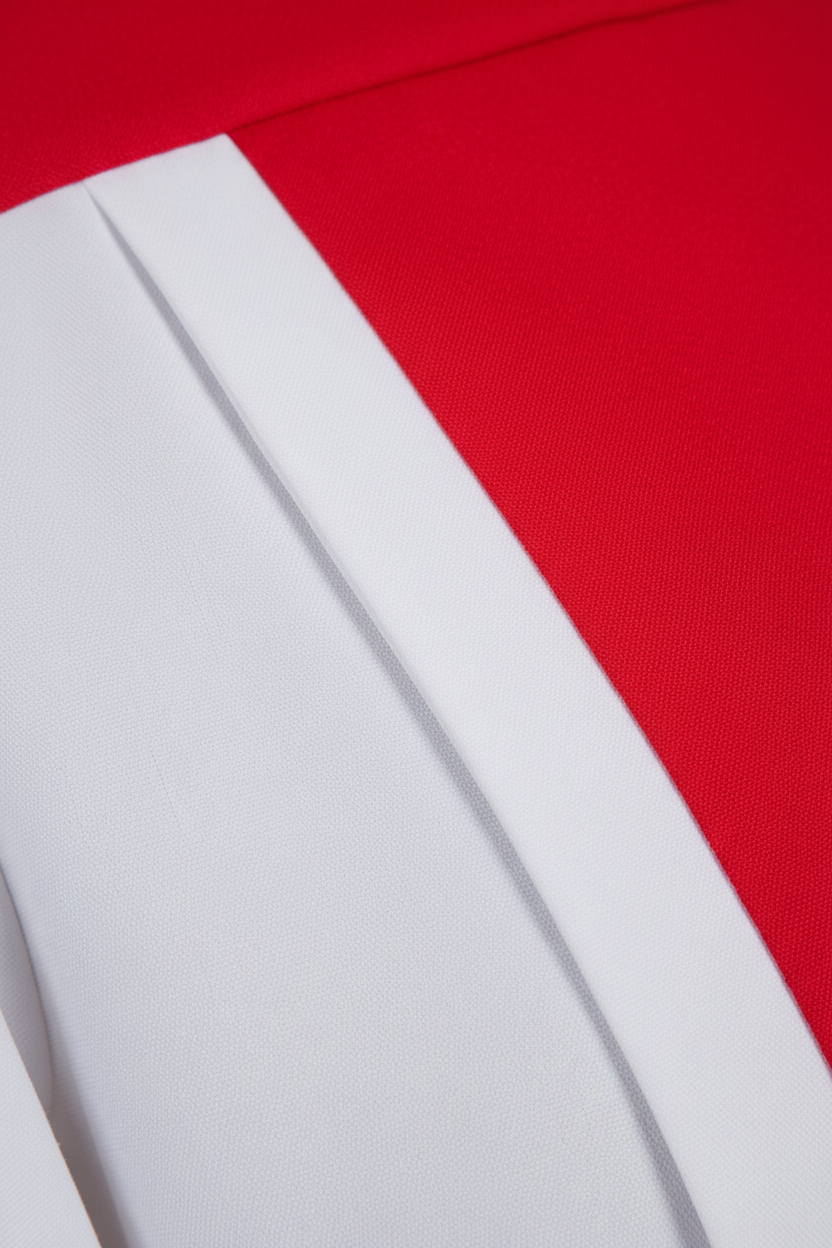 Two-Tone Choir Robe White & Red | Center Panel & Sleeve Trim | Church Choir Stage Graduation Cosplay | M-XXXL | 1000g - Graduation Seller