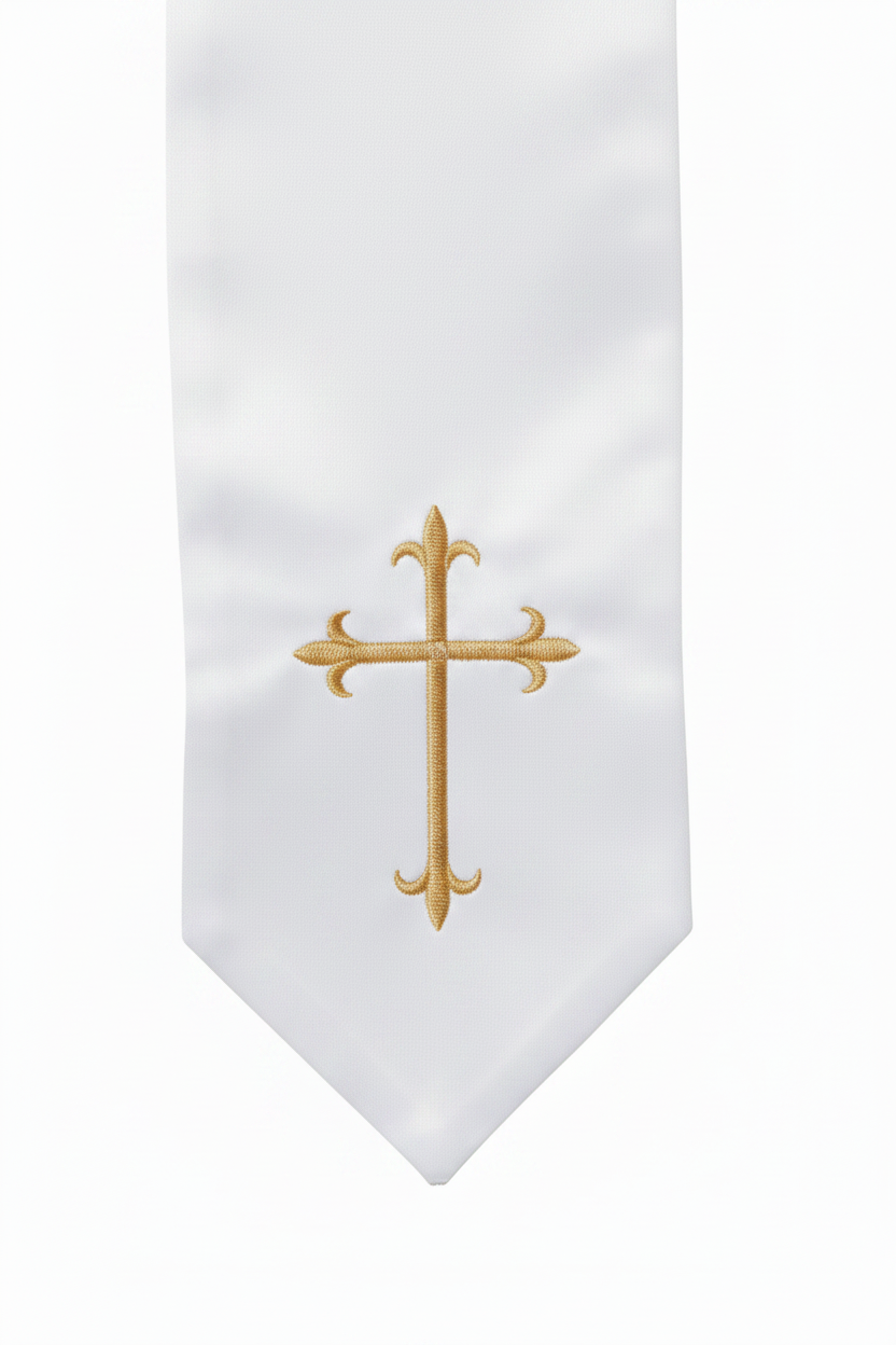 Embroidered Cross Clergy Choir Stole | Wedding & Graduation Honor Stole - Graduation Seller