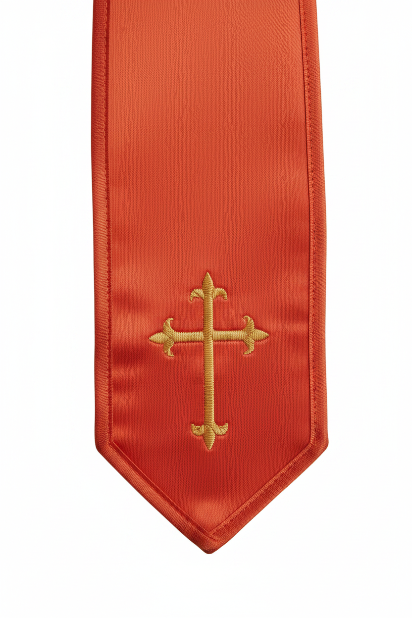 Embroidered Cross Clergy Choir Stole | Wedding & Graduation Honor Stole - Graduation Seller