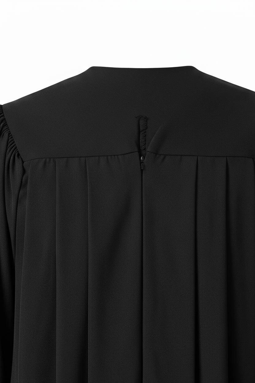 Matte Black Clergy & Choir Robe with Elastic Cuffs - Graduation Seller