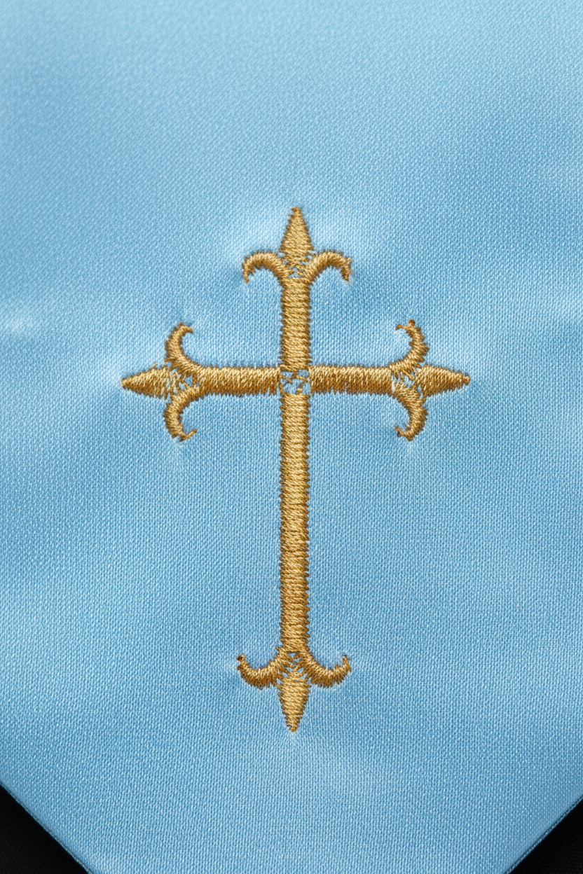 Embroidered Cross Clergy Choir Stole | Wedding & Graduation Honor Stole - Graduation Seller