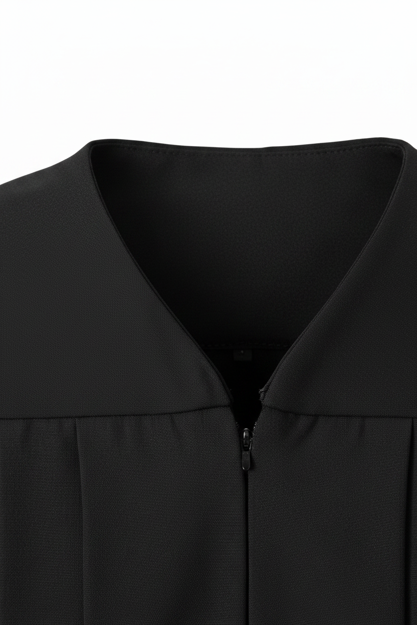 Matte Black Clergy & Choir Robe with Elastic Cuffs - Graduation Seller