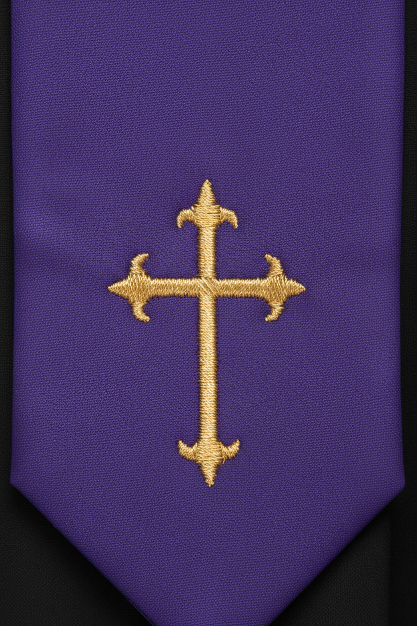 Embroidered Cross Clergy Choir Stole | Wedding & Graduation Honor Stole - Graduation Seller