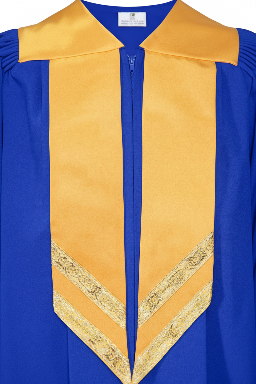 Premium Golden Yoke Lantern Sleeve Choir Robe - Graduation Seller