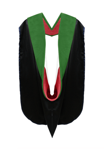 Doctor of Medicine Hood - Red & White - Graduation Gown 