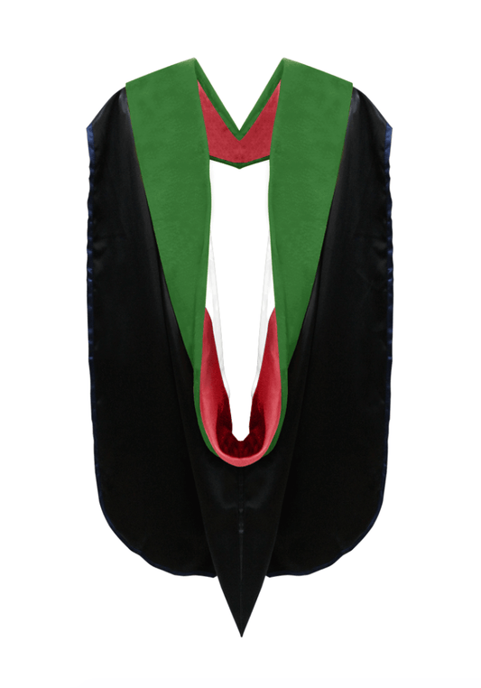 Doctor of Medicine Hood - Red & White - Graduation Gown 