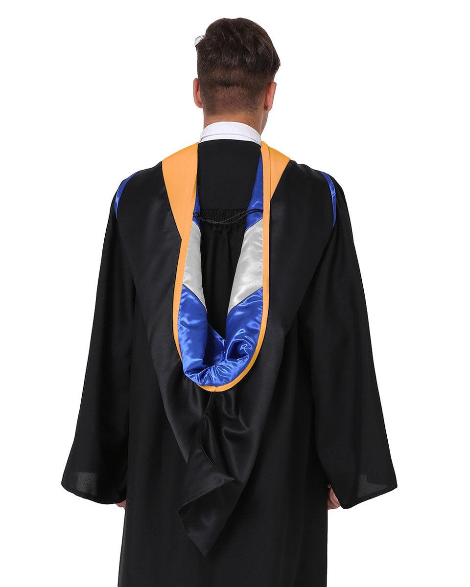 Deluxe Master Hood - 20 Color Combinations Available - Graduation Gown 