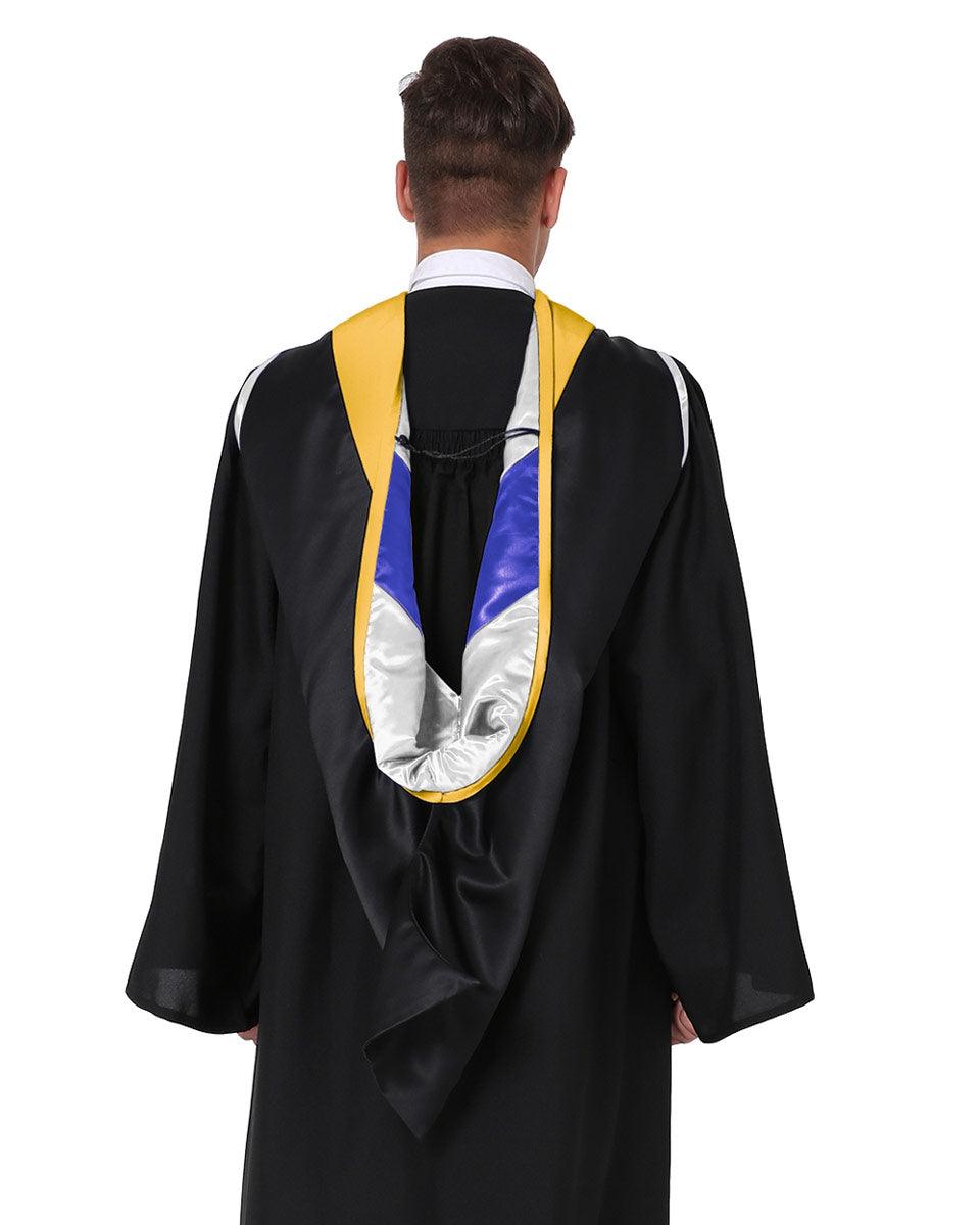 Deluxe Master Hood - 20 Color Combinations Available - Graduation Gown 