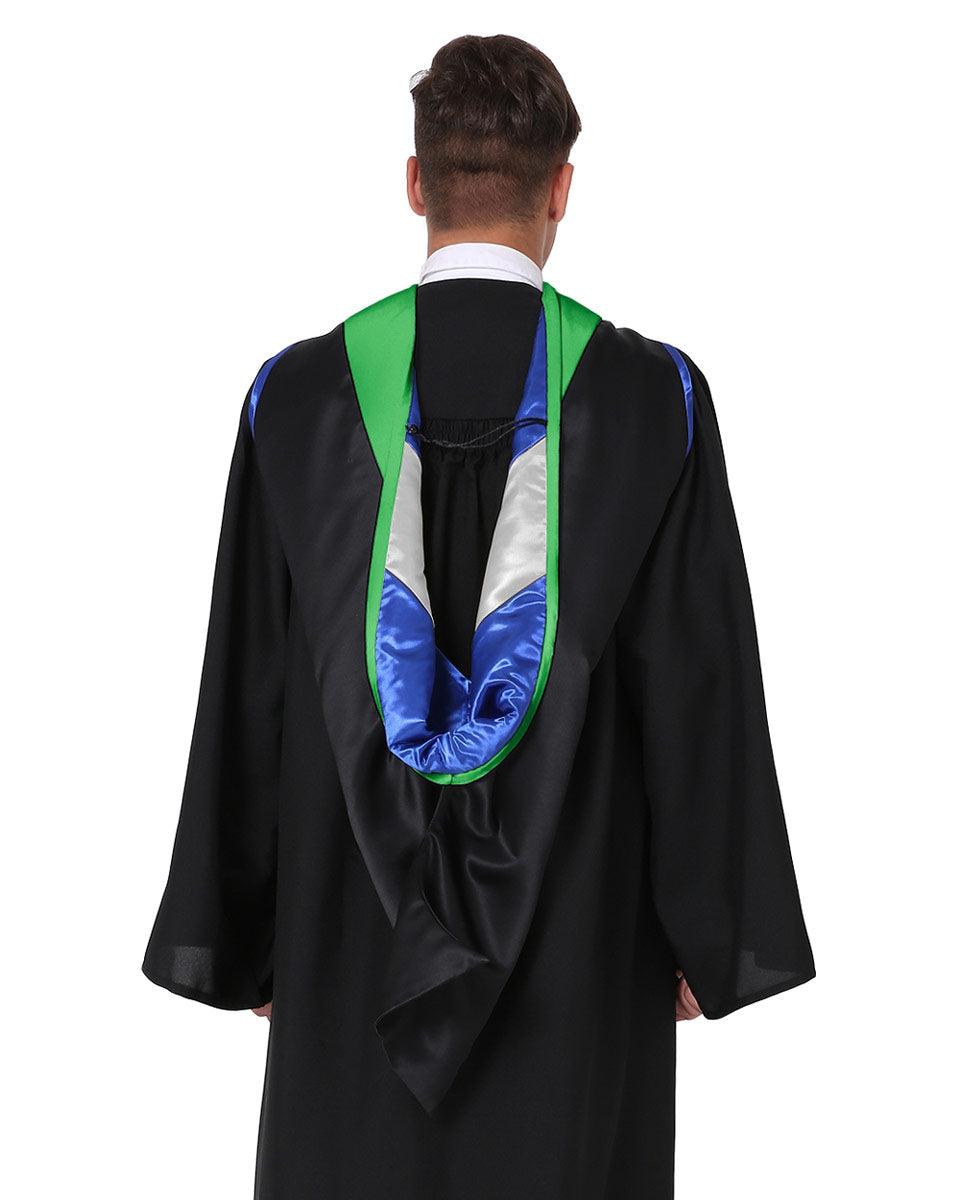 Deluxe Master Hood - 20 Color Combinations Available - Graduation Gown 