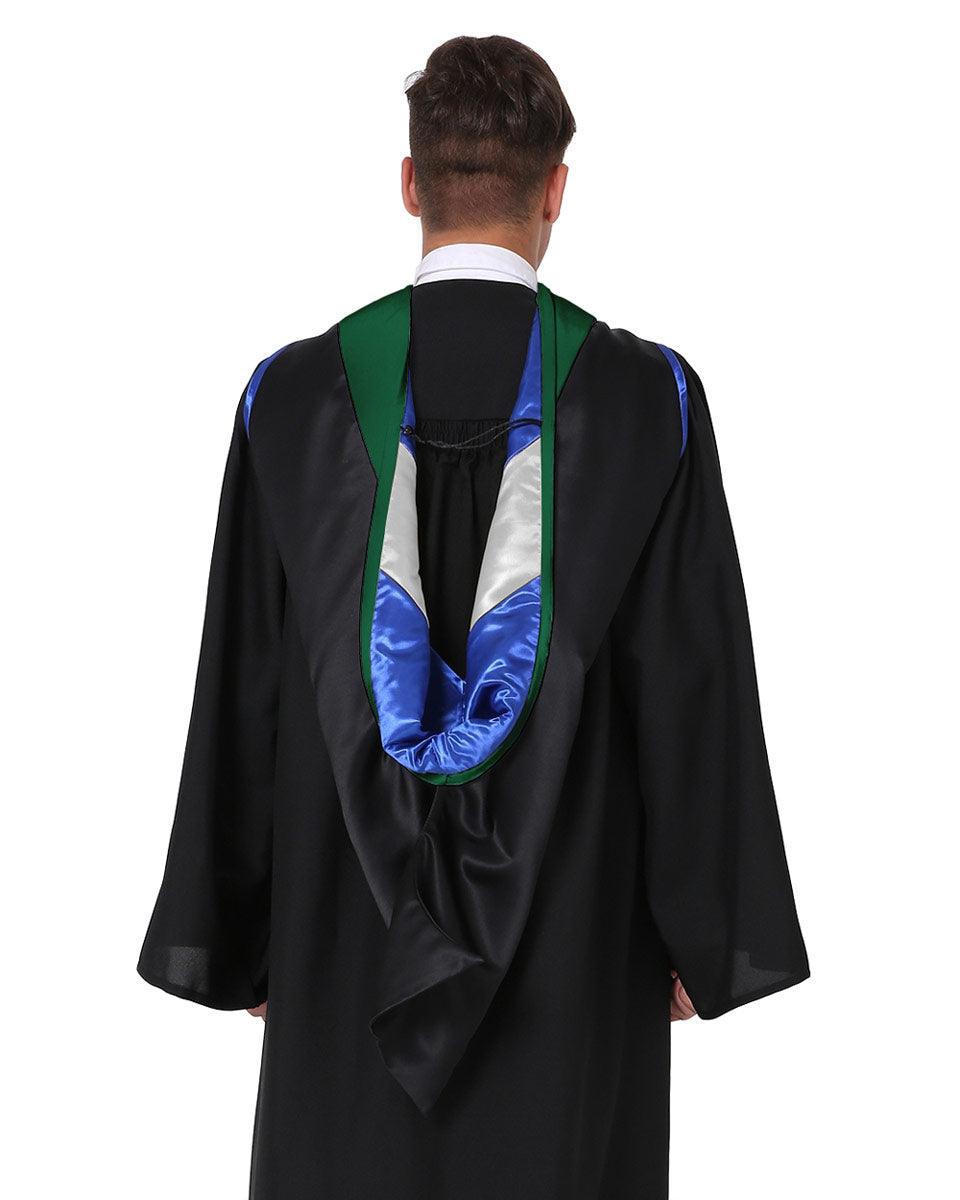 Deluxe Master Hood - 20 Color Combinations Available - Graduation Gown 