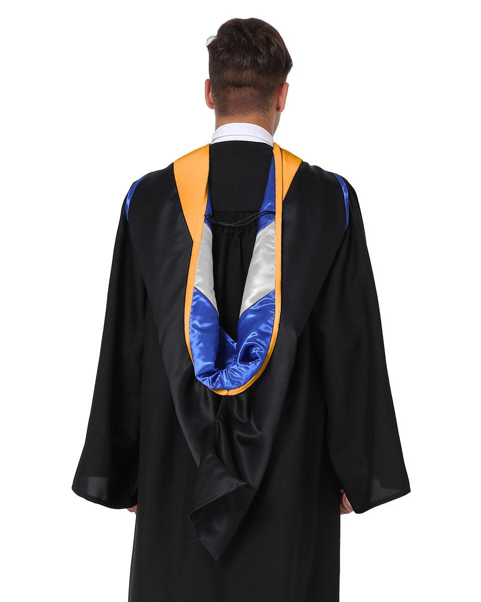 Deluxe Master Hood - 20 Color Combinations Available - Graduation Gown 