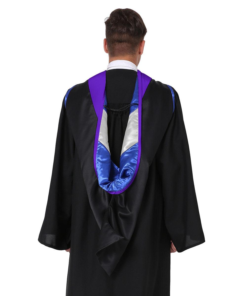 Deluxe Master Hood - 20 Color Combinations Available - Graduation Gown 