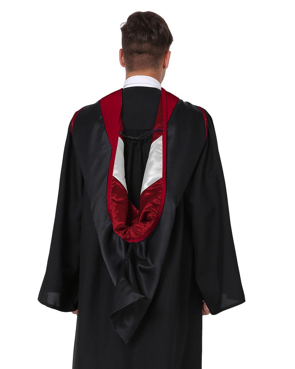 Deluxe Master Hood - 20 Color Combinations Available - Graduation Gown 