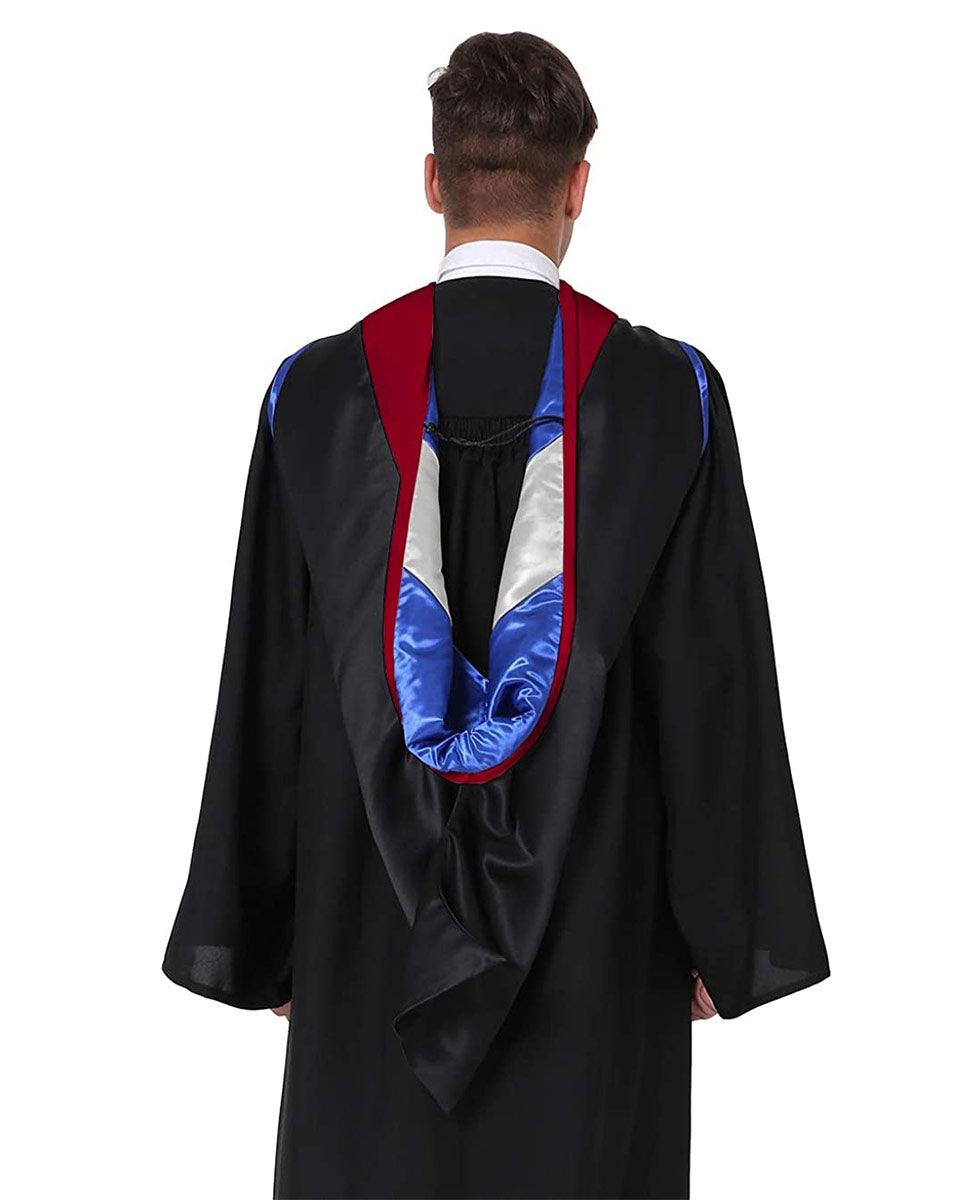 Deluxe Master Hood - 20 Color Combinations Available - Graduation Gown 