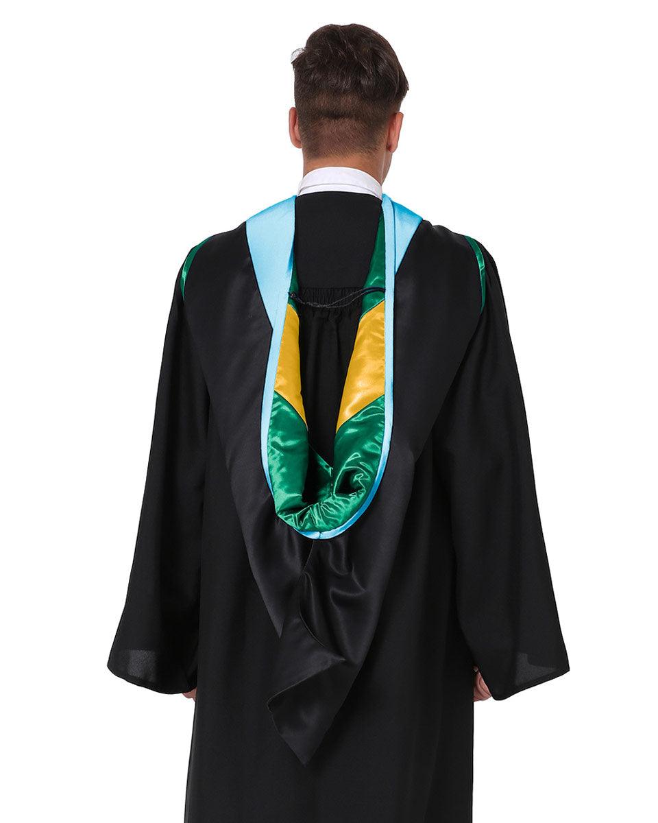 Deluxe Master Hood - 20 Color Combinations Available - Graduation Gown 