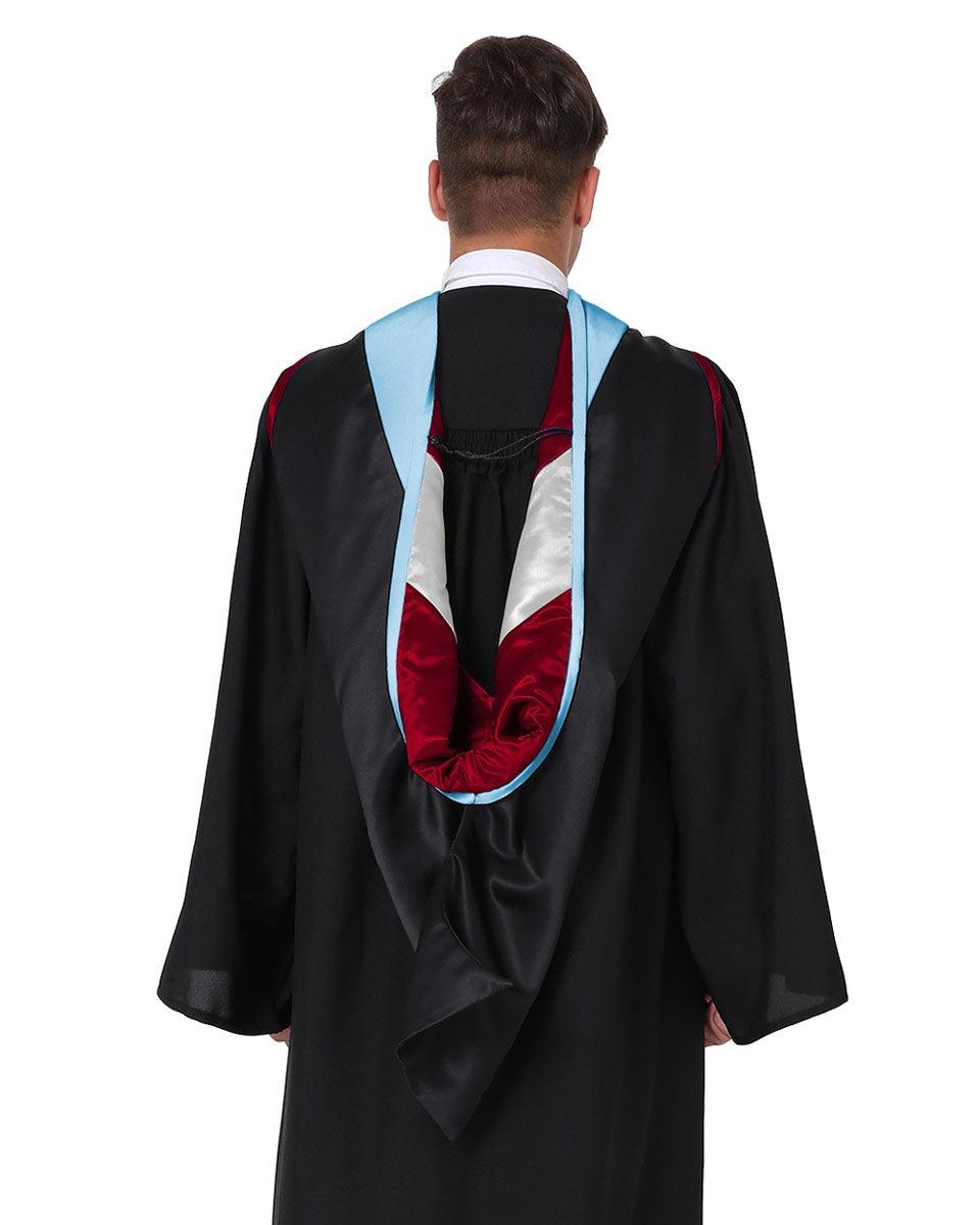 Deluxe Master Hood - 20 Color Combinations Available - Graduation Gown 