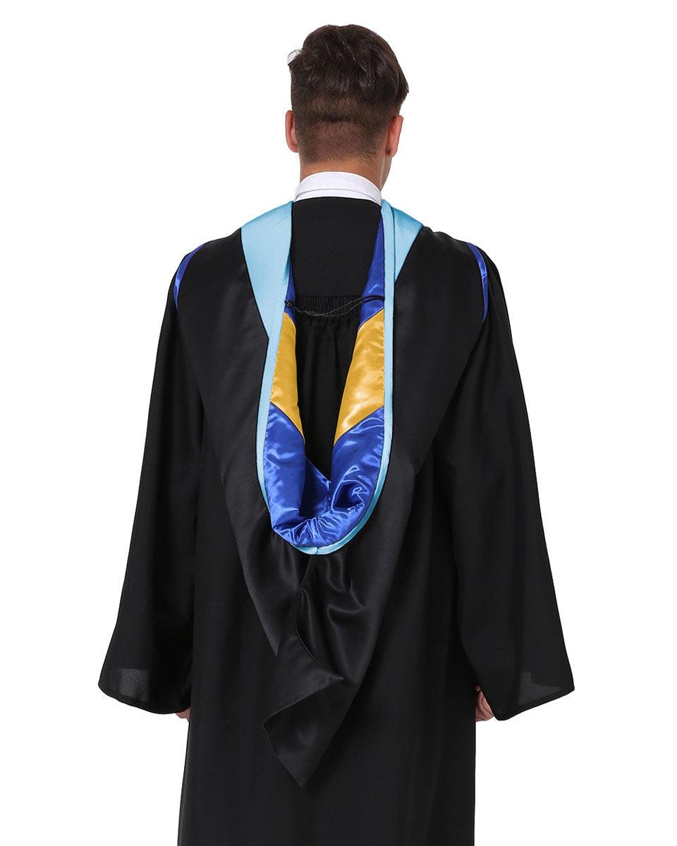 Deluxe Master Hood - 20 Color Combinations Available - Graduation Gown 
