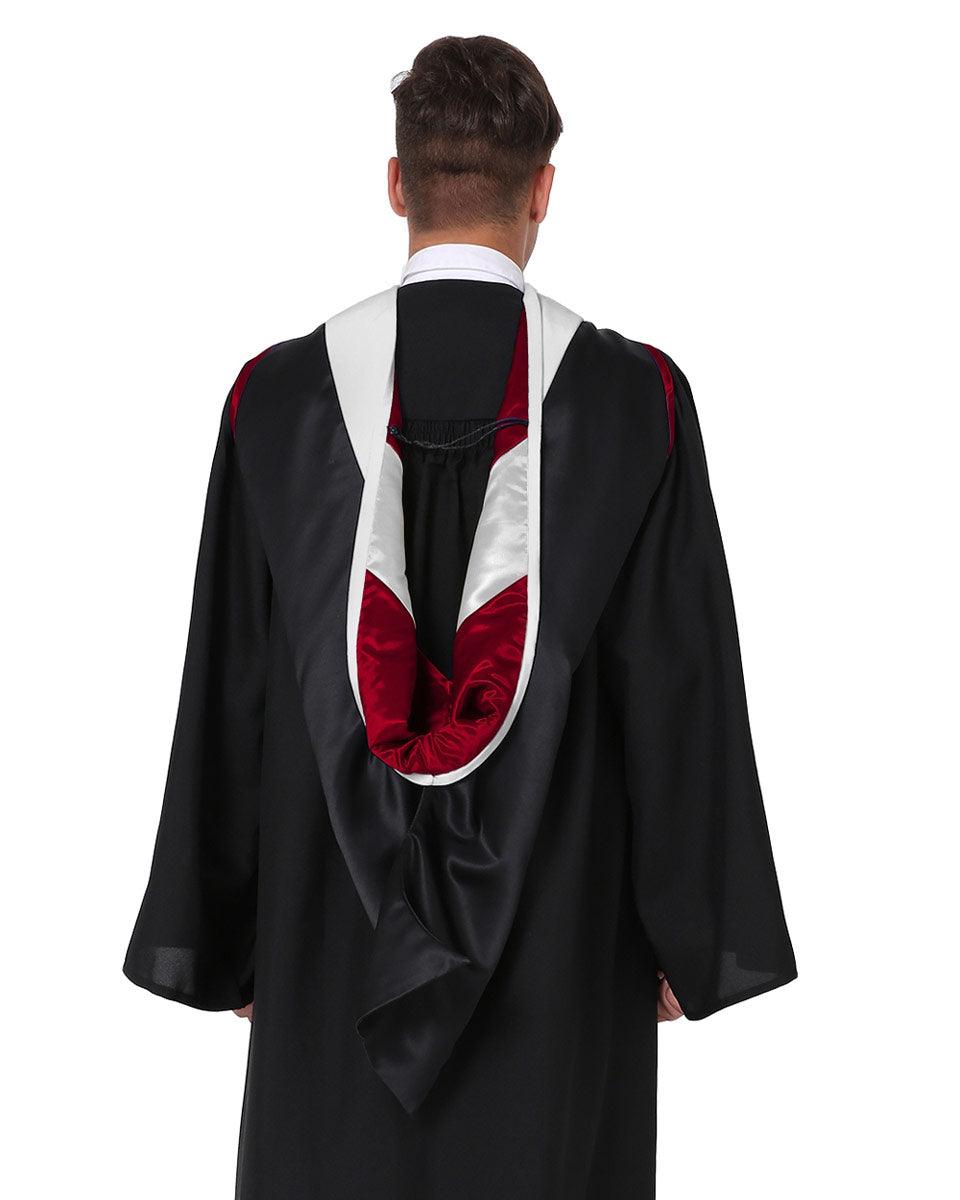 Deluxe Master Hood - 20 Color Combinations Available - Graduation Gown 