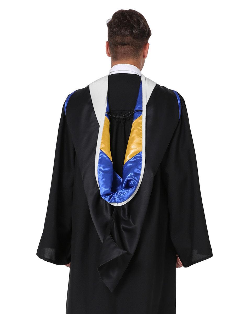 Deluxe Master Hood - 20 Color Combinations Available - Graduation Gown 
