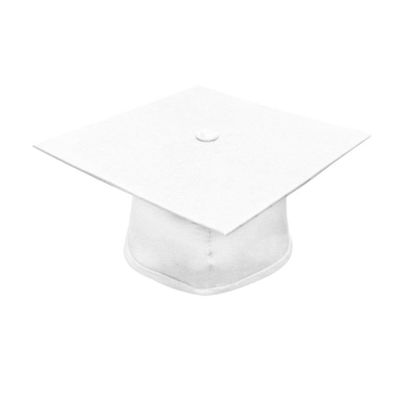 Matte White High School Cap & Gown - Graduation Gown 
