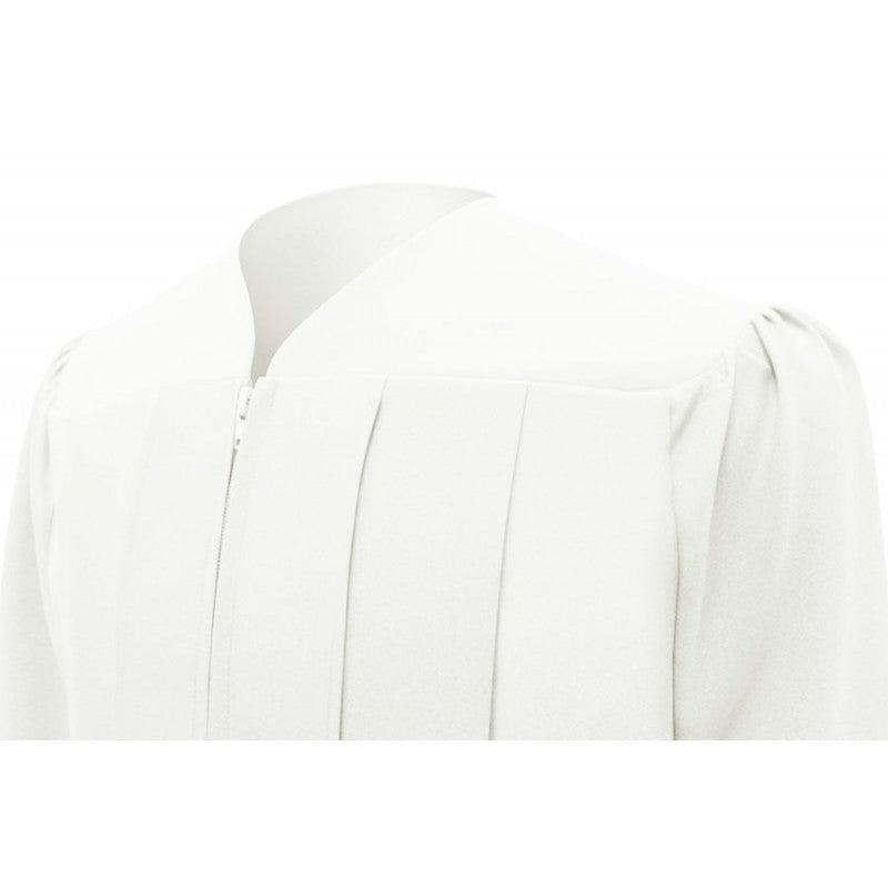 Matte White Junior High/Middle School Cap & Gown - Graduation Gown 