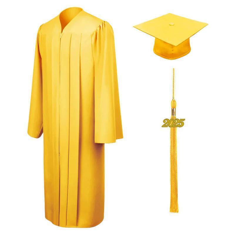 12 Colors Matte Elementary Graduation Cap and Gown - Graduation Gown 