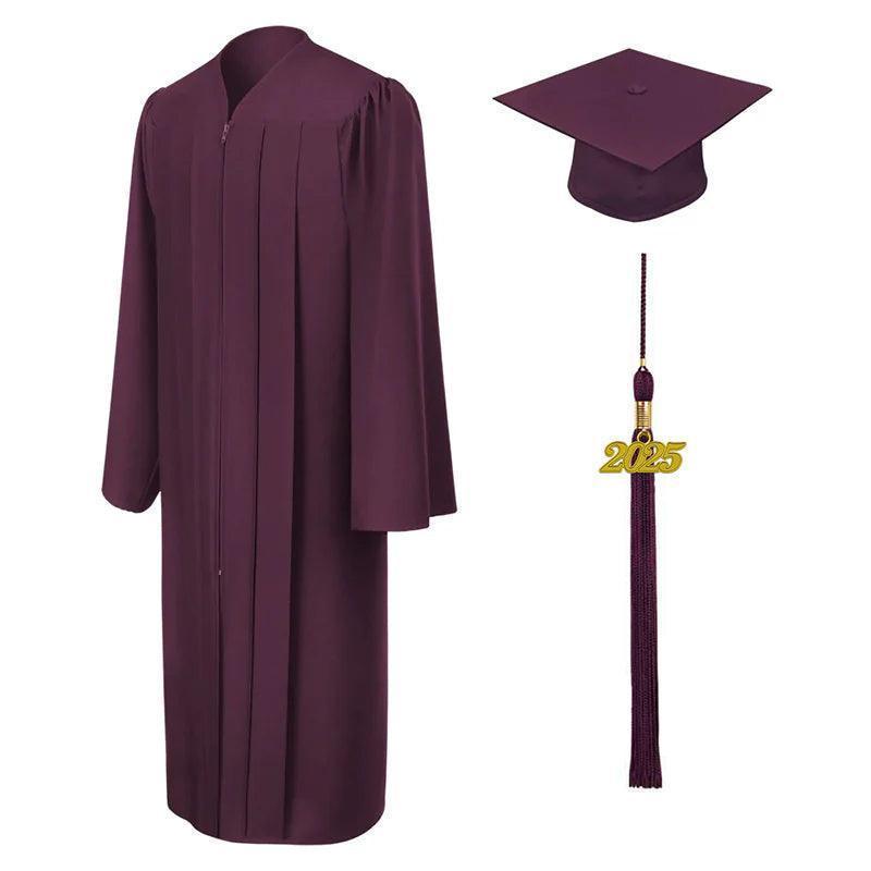 12 Colors Matte Elementary Graduation Cap and Gown - Graduation Gown 