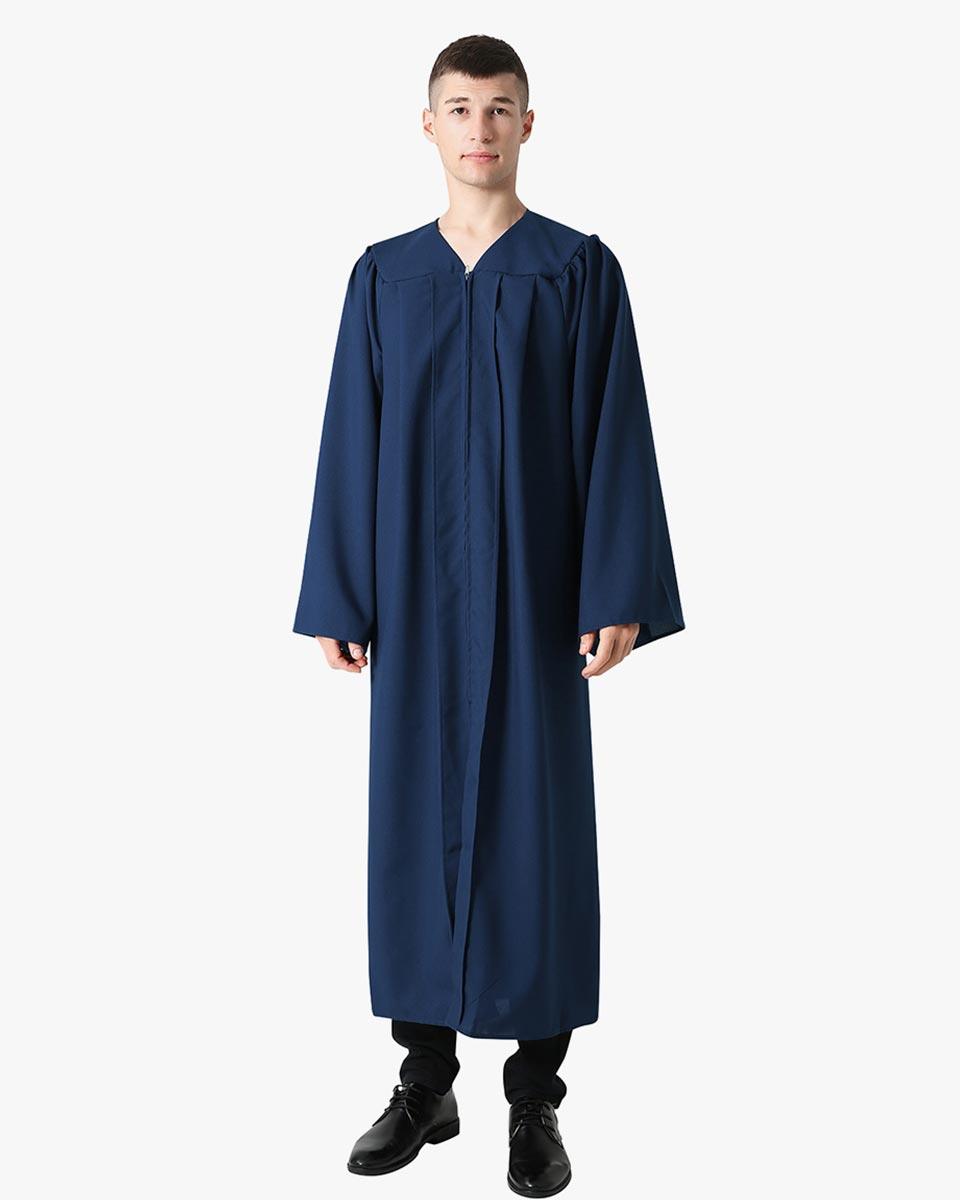 High School Premium Matte Graduation Gown Only - Navy TEST - Graduation Gown 