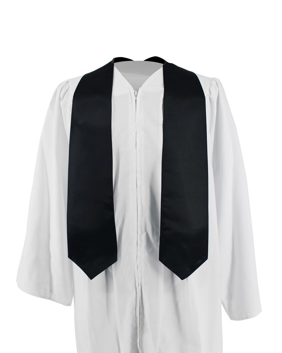 Plain Graduation Stole - 16 Colors Available - Graduation Gown 