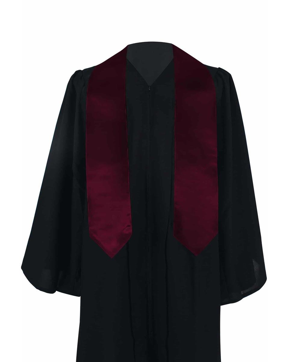 Plain Graduation Stole - 16 Colors Available - Graduation Gown 
