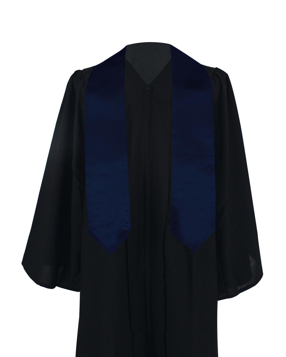 Plain Graduation Stole - 16 Colors Available - Graduation Gown 