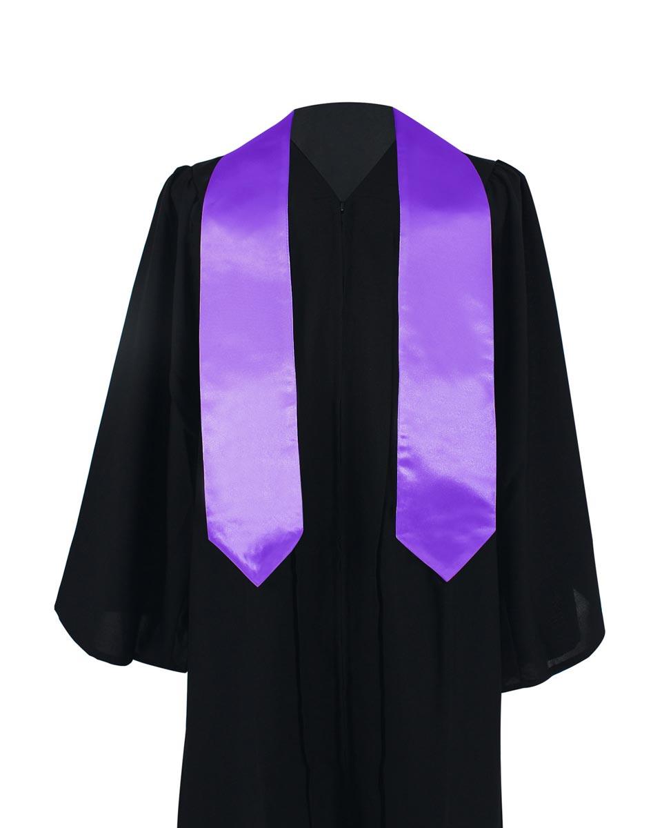 Plain Graduation Stole - 16 Colors Available - Graduation Gown 