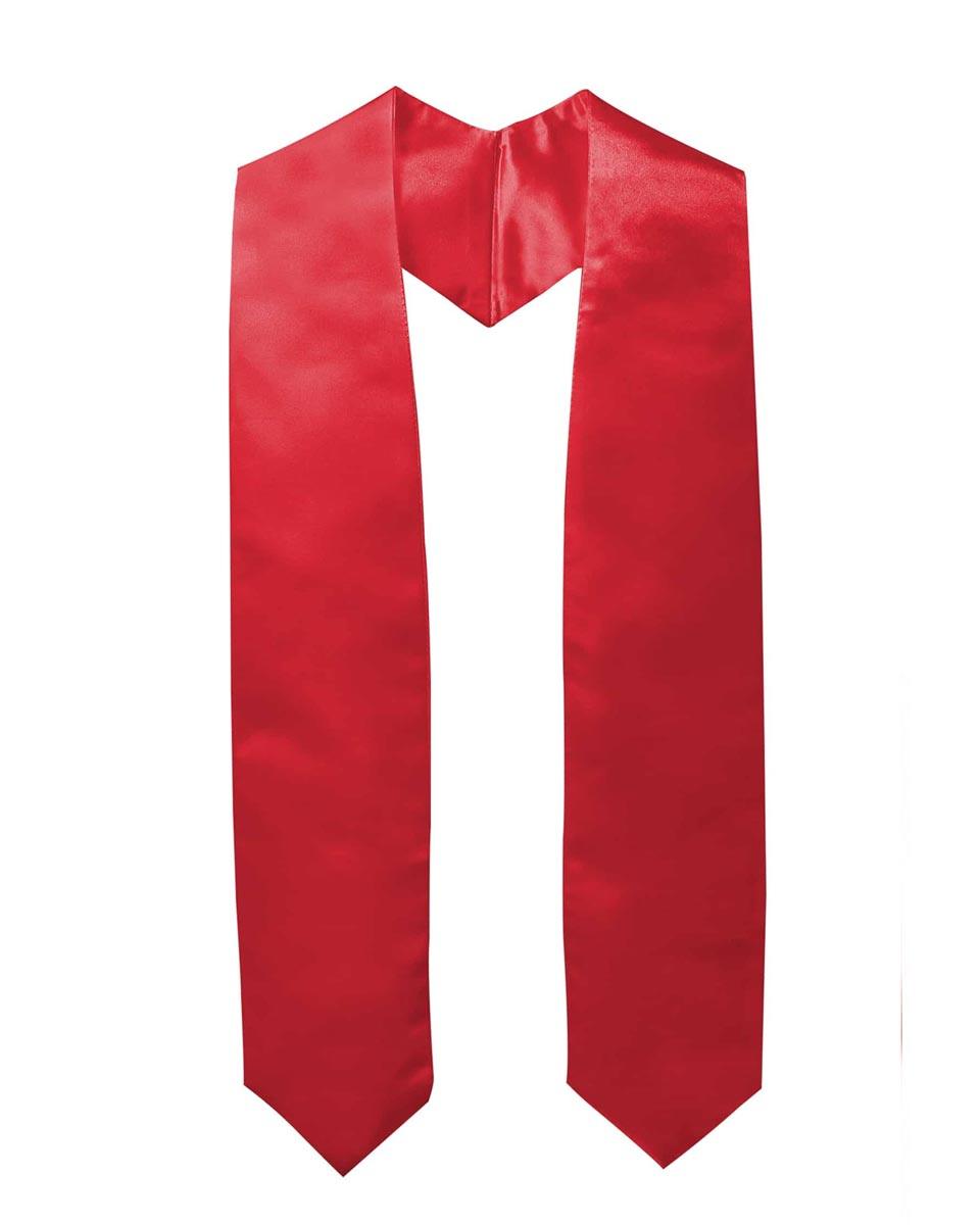 Plain Graduation Stole - 16 Colors Available - Graduation Gown 